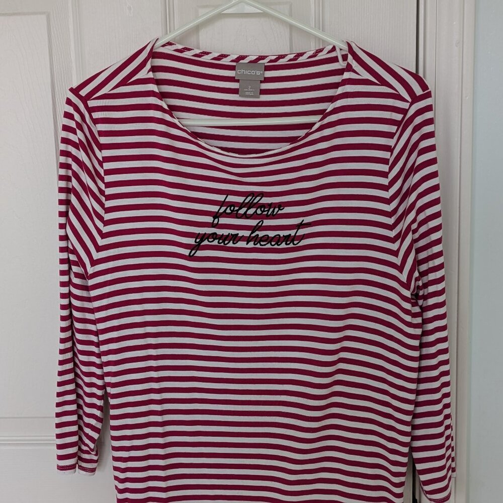 Ladies Chico's knit top size 2